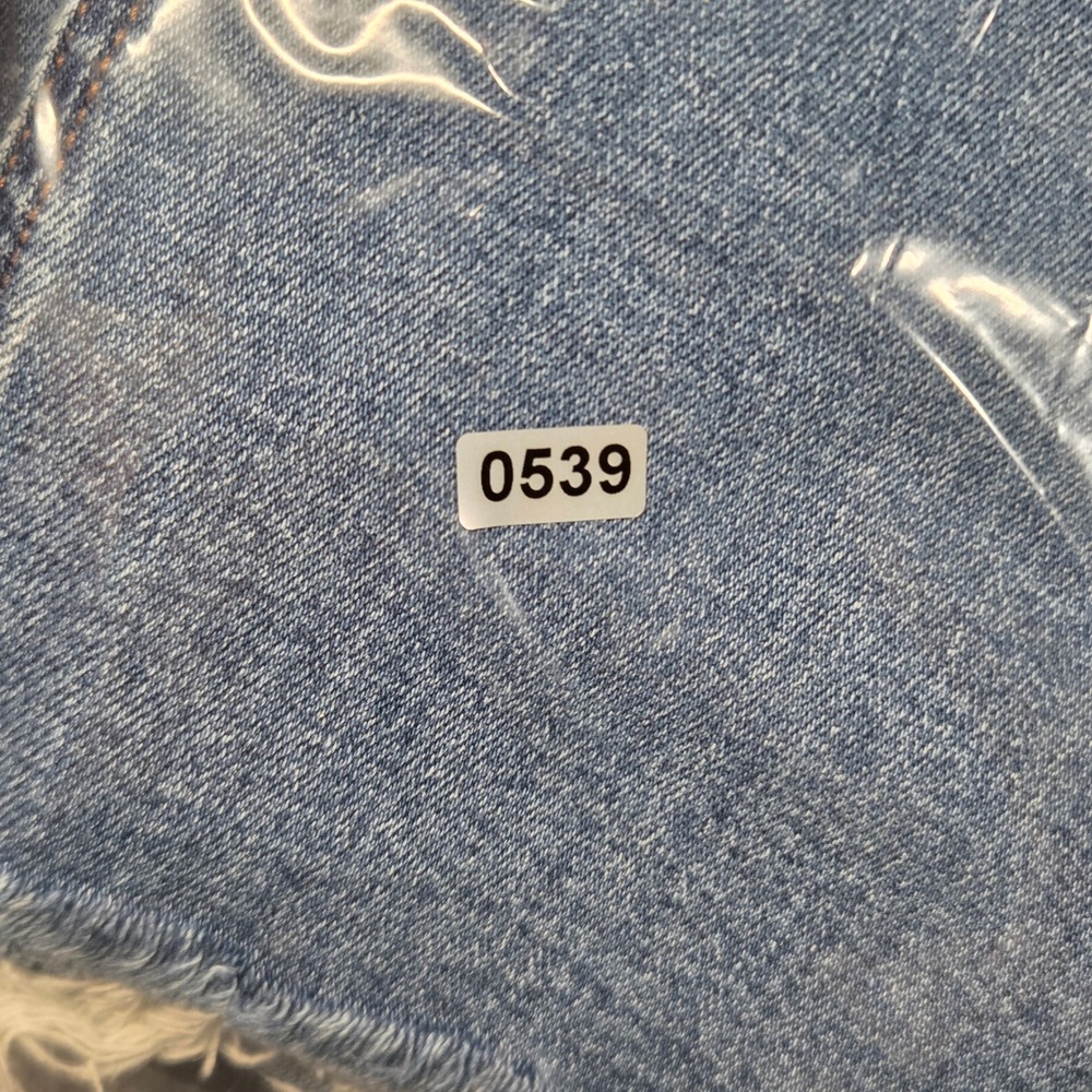 Quince Bella Stretch Straight Jeans Twilight Blue Fray Raw Hem 27 W-PNT-113 - Picture 15 of 16
